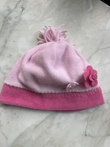 Columbia Fleece Pink Flower Hat Size OS Youth Toddler Girls Boys 2-3T NWOT - Picture 1 of 4