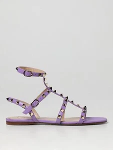 Sandalias planas de gladiador Valentino Rockstud tachonadas con correa al tobillo con tachuelas $990 - Imagen 1 de 16