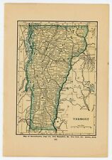 1923 Vermont map on one side and Virginia map on one side