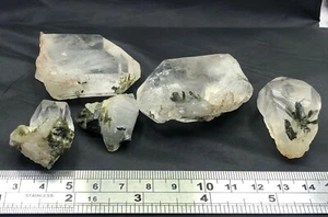 665 Natural Epidote In Quartz Crystal From Balochistan Pakistan - Picture 1 of 24
