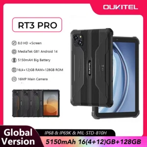 8'' Oukitel RT3 Pro Rugged Tablet Android 14 16MP Main Camera 5150mAh 16GB+128GB - Picture 1 of 19