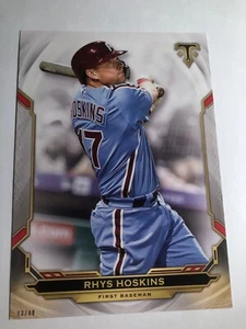 2019 Topps Triple Threads Jumbo 5x7 Rhys Hoskins Phillies 51 03/49 - Picture 1 of 1