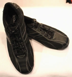 WOMENS SIZE U.S. 9.5 DEXTER SLIDE-RITE RACER B2138-1 BLACK LACE-UP BOWLING SHOES - Picture 1 of 5