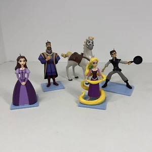 Disney Tangled Ornaments Rapunzel Pascal Maximus Mom Dad Christmas Figurines - Picture 1 of 13