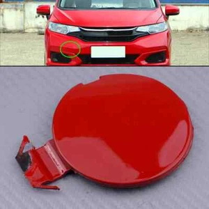 Red Front Bumper Tow Hook Eye Cover Tralier Hitch Cap For Honda Fit 2015-2017 - Picture 1 of 2