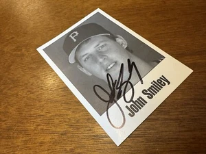 JOHN SMILEY Signed Pittsburgh Pirates Autograph Auto Photo - Picture 1 of 3