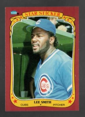 1986 Fleer Star Stickers Lee Smith Chicago Cubs #112 Near Mint or Better - Image 1 of 2
