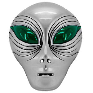Alien Maske Außerirdischer Kopf silber