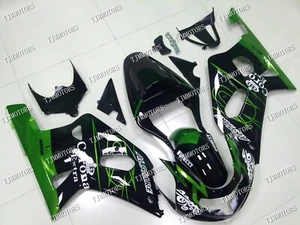 For 01-03 GSXR600/750 Black Green Corona ABS Injection Mold Bodywork Fairing Kit - Picture 1 of 8