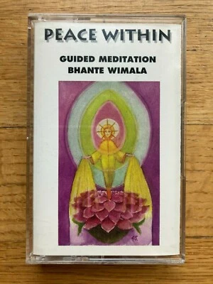 '93 BHANTE WIMALA "PEACE WITHIN" GUIDED MEDITATION CASSETTE new age ambient PINA - Image 1 of 3