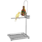 44x33x60cm Stainless Steel Bird Standing Frame Parrots Training Rod Supplies Sap