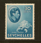 Seychelles :1941 30C Blue ,Chalky Paper  Sg 142A  Mint