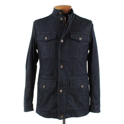 Chaqueta Luciano Barbera Nueva con Etiquetas Mezcla de Algodón Tareas Talla 50 (M EE. UU.) En Denim Azul Sólido Foto 1 de 4