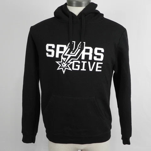 San Antonio Spurs Men's Black Long Sleeve Hoodie Sweatshirt Size Medium Cover