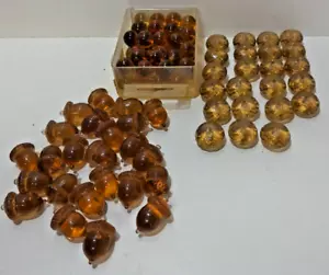 De Colección Lucite 24 BELLOTAS Otoño Multi Marrón 23 Cuentas 45 Canicas de Vidrio Artesanía - Imagen 1 de 5