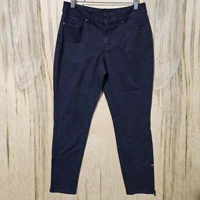 Pantalones Ann Taylor Azul Marino Curvilíneos Tobillo Algodón Elástico Cremallera Tobillo Mujer Talla 6 Nuevos con Etiquetas Foto 1 de 4