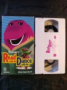 BARNEY BARNEY'S READ WITH ME DANCE WITH ME VHS - Picture 1 of 1