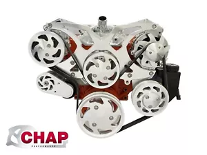 BBC Serpentine Pulley Conversion Kit ALT PS A/C Big Block Chevy 396 427 454 - Picture 1 of 3