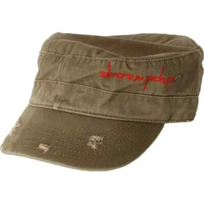 Silverun Pastillas Hombres Envejecido Cadete Ejército Verde Correa Gorra Nueva Foto 1 de 4