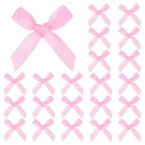 100-Pack Mini Craft Ribbon Bow1x1.6 Inch Checkered Fabric Satin Ribbon Bows B... - Picture 1 of 6