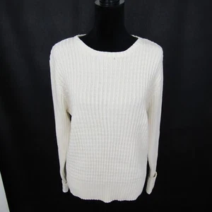 Liz Claiborne Pullover Shirt Oberteil Bluse Pulli Rundhals Damen L cremefarben - Bild 1 von 17