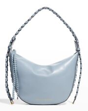 STELLA MCCARTNEY Zip Medium Eco Alter Braided Shoulder Bag Cameo Blue $1295