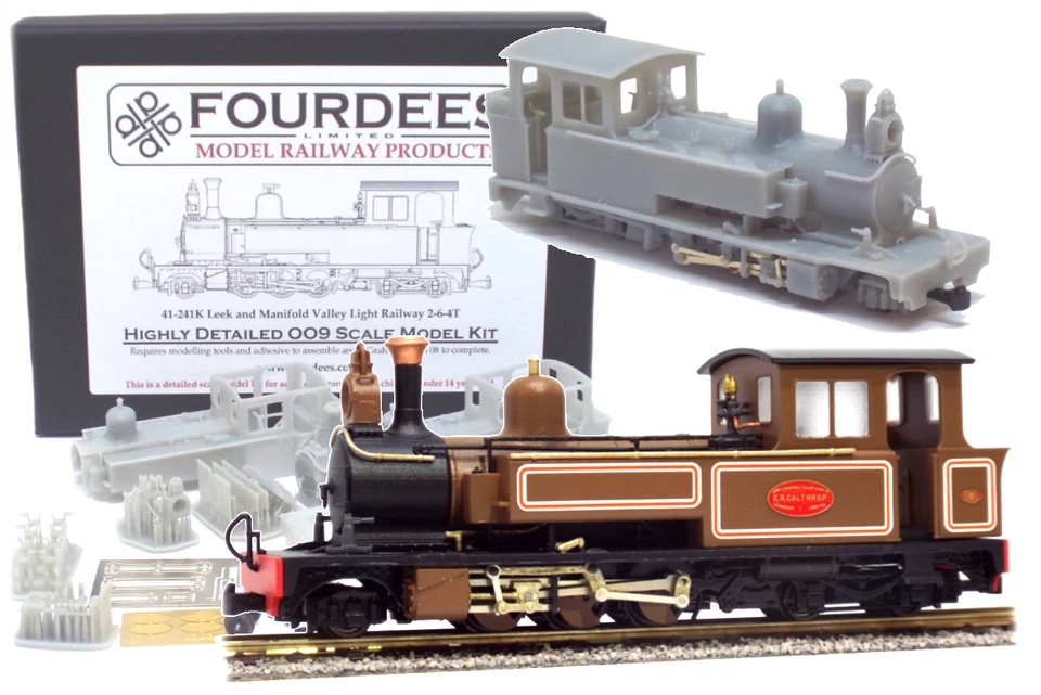 Fourdees Leek & Manifold Kitson Locomotive 009 / OO9 Kit for Farish 08 chassis - Image 1 of 1