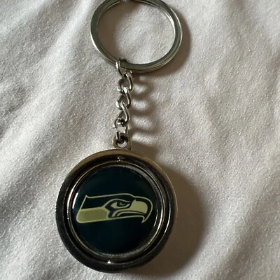 NFL Football WinCraft Seattle Seahawks Logo Spinner Key Chain - Image 1 of 4