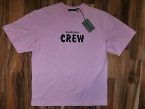 Balenciaga Mens T Shirt Pink Small