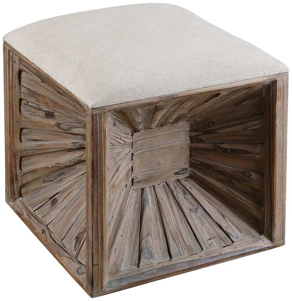 Uttermost Jia Wooden Ottoman 23131