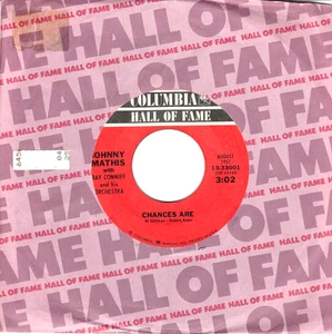 JOHNNY MATHIS: CHANCES ARE / IT'S NOT FOR ME TO SAY .. 45 RPM 8155 - Picture 1 of 3