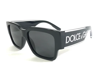 Dolce & Gabbana Sunglasses DX6004 501/87 Shiny Black Frames w/ Dark Gray Lenses - Image 1 of 4