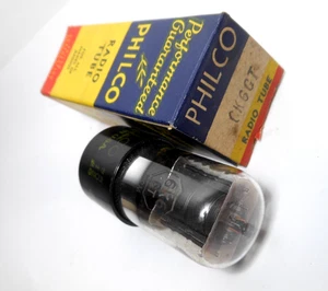 Sylvania 6K6GT NOS 1950 Tube Black Plate Fender Reverb Unit 6G15 THD Bivalve NIB - Imagen 1 de 3