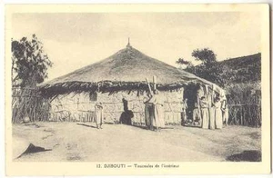 Djibouti África Los tipos de personas Toucouleurs y su casa, somalilandia francesa - Imagen 1 de 1