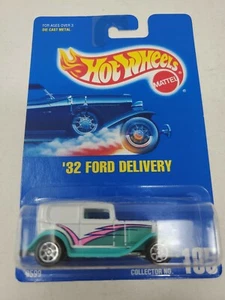1991 Hot Wheels Blue Card Collector #135 '32 FORD DELIVERY White w/7Sp Variation - Picture 1 of 6