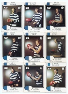 1975 Scanlens FULL Team Set GEELONG 12 Cards - Unmarked CHECKLIST - Picture 1 of 4