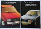 CHRYSLER HORIZON & SUNBEAM Original 1979 UK Mkt Verkaufsbroschüren x2 - beschädigt