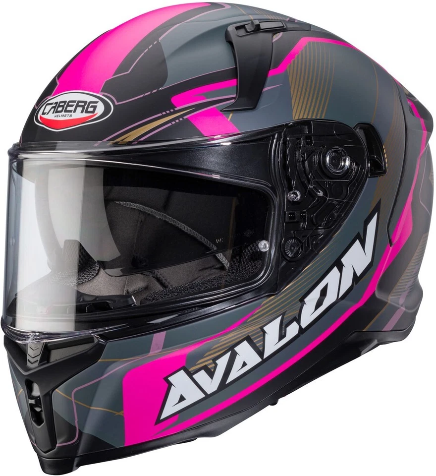 Caberg Motorrad Integralhelm Avalon X Optic Matt-Schwarz/Grau-Fuchsia - Bild 1 von 4