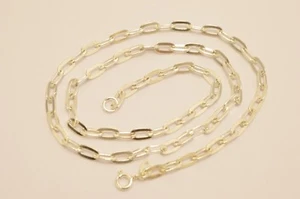 Herren/Damen 925 Sterlingsilber flache Kabelgliederkette Halsketten. 18""-24"", 10-13 g - Bild 1 von 12