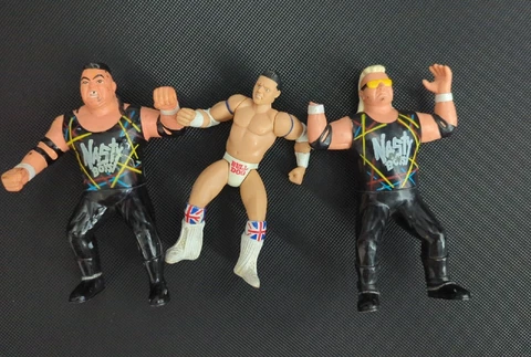 WWF/WCW Loose Figure Lot - Nasty boys OSFTM, British Bulldog Jakks Bca READ DISC Cover