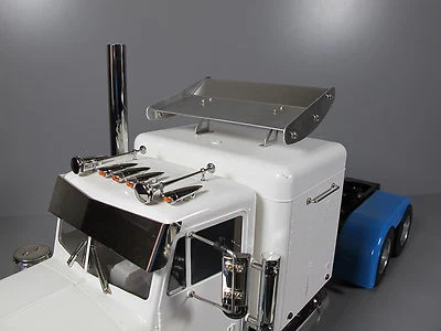 Aluminum 13.1cm Roof Style Spoiler Wing Tamiya R/C 1/14 King Grand Hauler Truck - Image 1 of 4