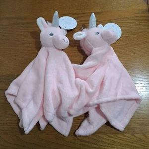 Pure Baby Comforters X 2 Pink Unicorn Blankie Blanket Soft Plush TJM BNWT - Picture 1 of 6