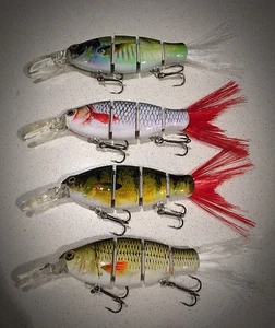 SPECIAL: 4 Piece "Killer Crank" 10cm Diving Swimbait Fishing Lure Pack 25g - Picture 1 of 12