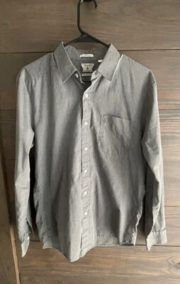 Volcom Shirt Mens Size S/Petite Classic Gray Long Sleeve Button Up - Image 1 of 4