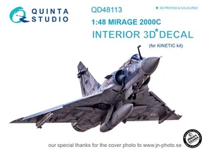 Quinta Studio QD48113 3D Interior Decal for Mirage 2000C (for Kinetic kit) 1/48 - Picture 1 of 11