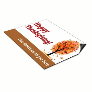 Juego de 2 imanes de coche Feliz Día de Acción de Gracias da gracias tienes letrero industrial - Imagen 1 de 7