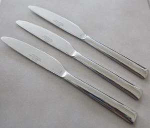 3 Royal Worcester CLASSIC Stainless 9 1/2" Dinner Knives Glossy Flat Tip  - Picture 1 of 4
