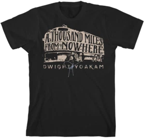 Camisa De Colección Dwight Yoakam Thousand Miles Tren Algodón Negra Todas las Tallas J679 - Imagen 1 de 3