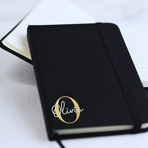 Soft Touch Hardback Personalised A6 A5 A4 Monogram Notebook Lined Initial & Name