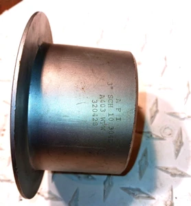 3" AFI Sch 10, Stub End 304 Stainless Steel, NEW - Picture 1 of 2